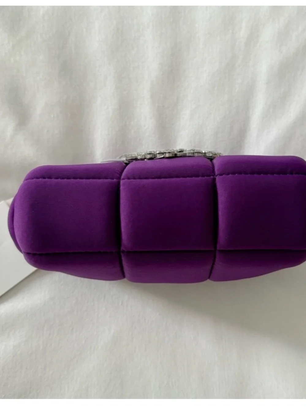 Zara Purple Mini Bag with crystals in the front.